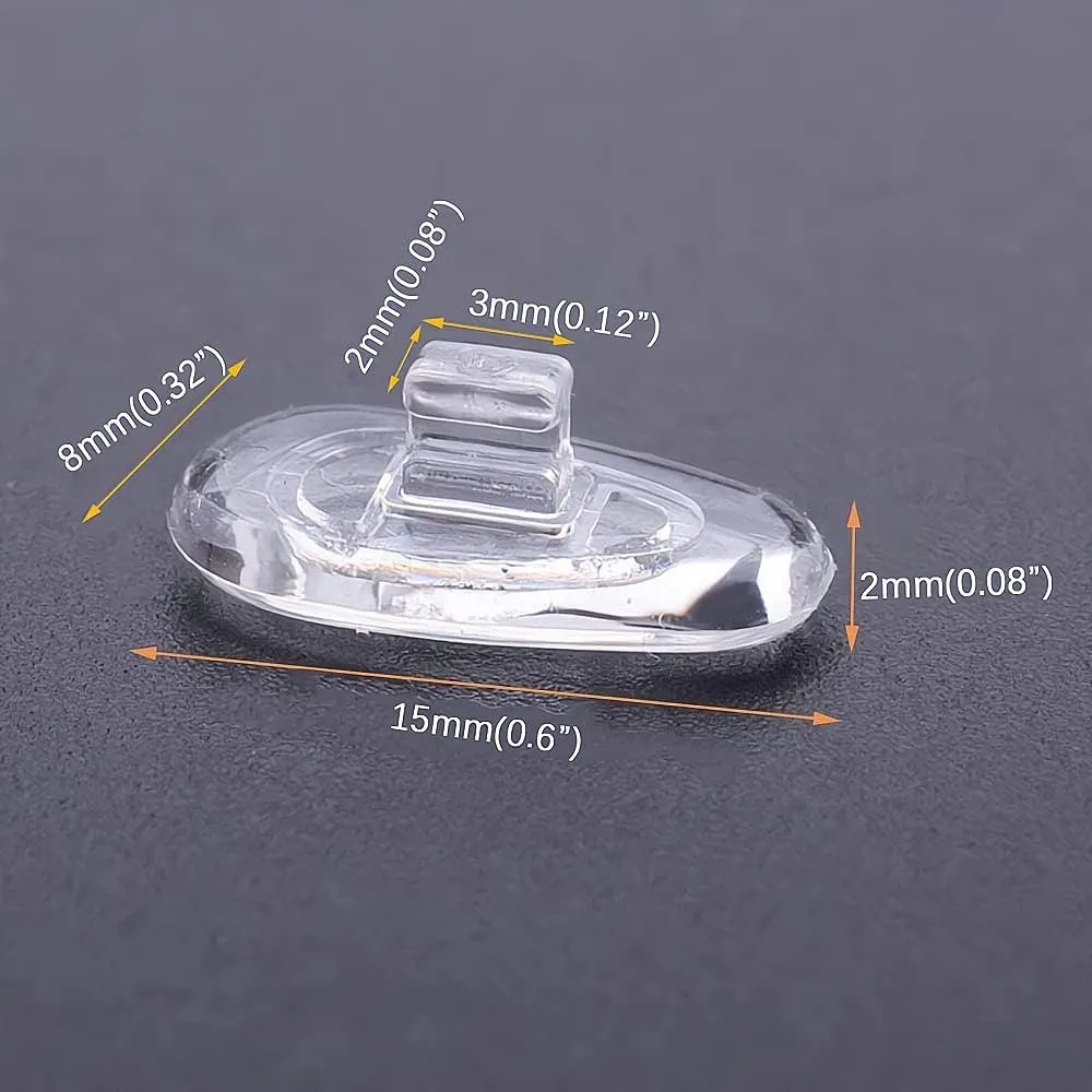 10 pairs of glasses nose pads, nose pads for inserting, non-slip glasses nose pads, soft silicone, transparent for glasses, sunglasses, non-slip stoppers, glasses nose pad, glasses accessories