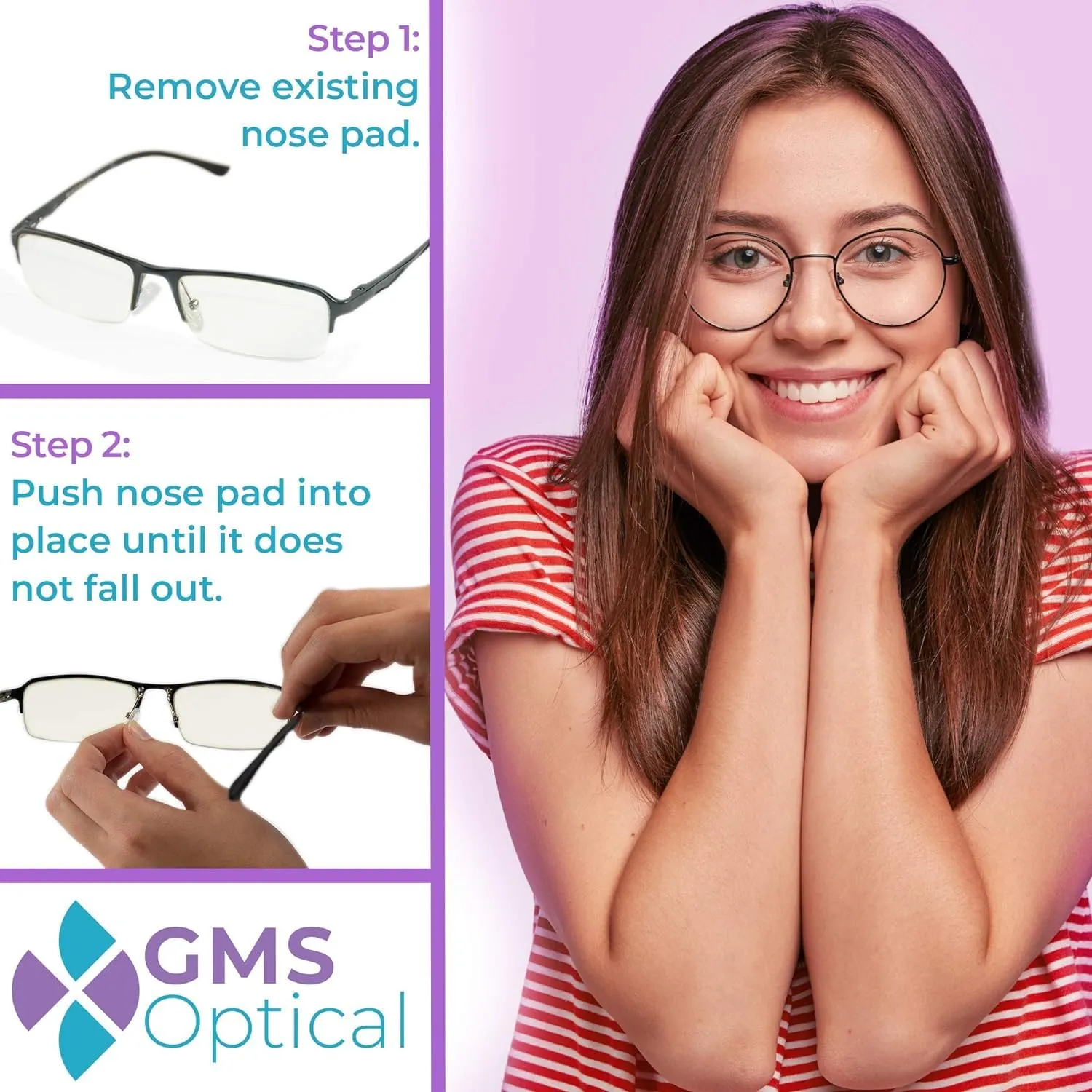10 pairs of glasses nose pads, nose pads for inserting, non-slip glasses nose pads, soft silicone, transparent for glasses, sunglasses, non-slip stoppers, glasses nose pad, glasses accessories