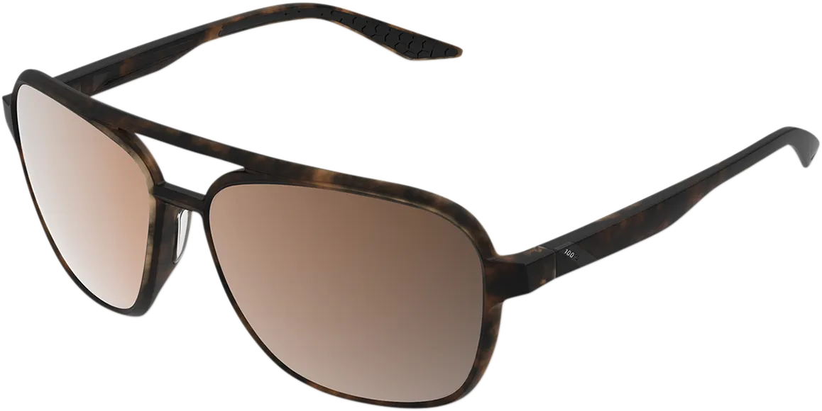 100% Kasia Aviator Sunglasses - Round - Havana - Bronze Polarized 61042-089-49