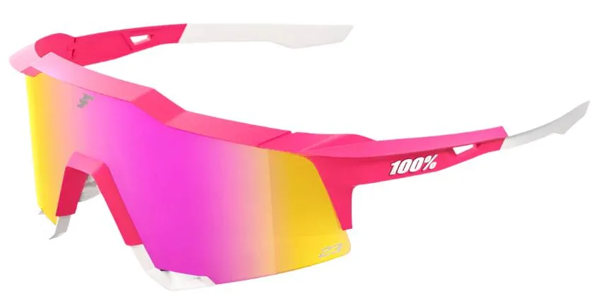 100 Percent Eyewear Speedcraft SUNGLASSES - Tatis 2024 LE - HiPER Vital Pink Mirror