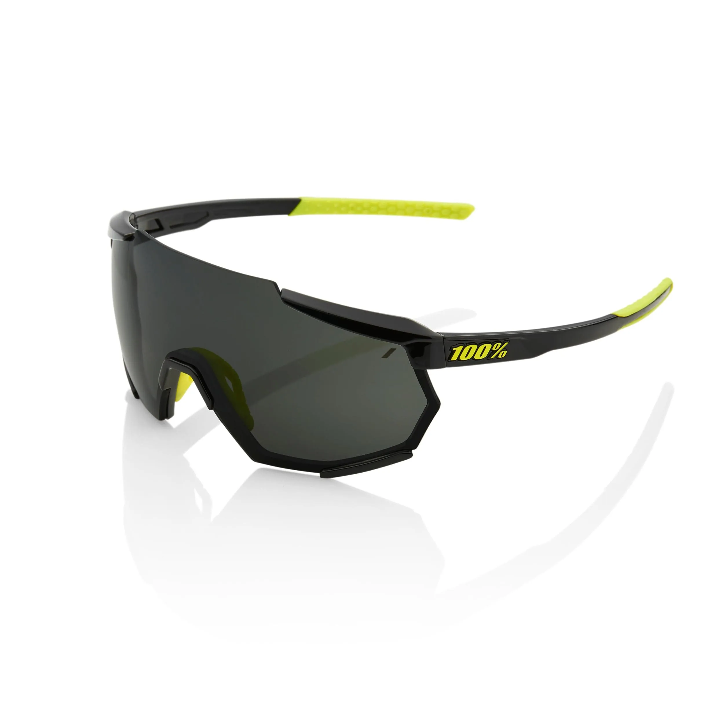 100 Percent Racetrap Sunglasses Gloss Black/Smoke Lens