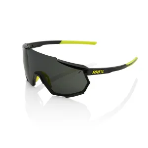 100 Percent Racetrap Sunglasses Gloss Black/Smoke Lens