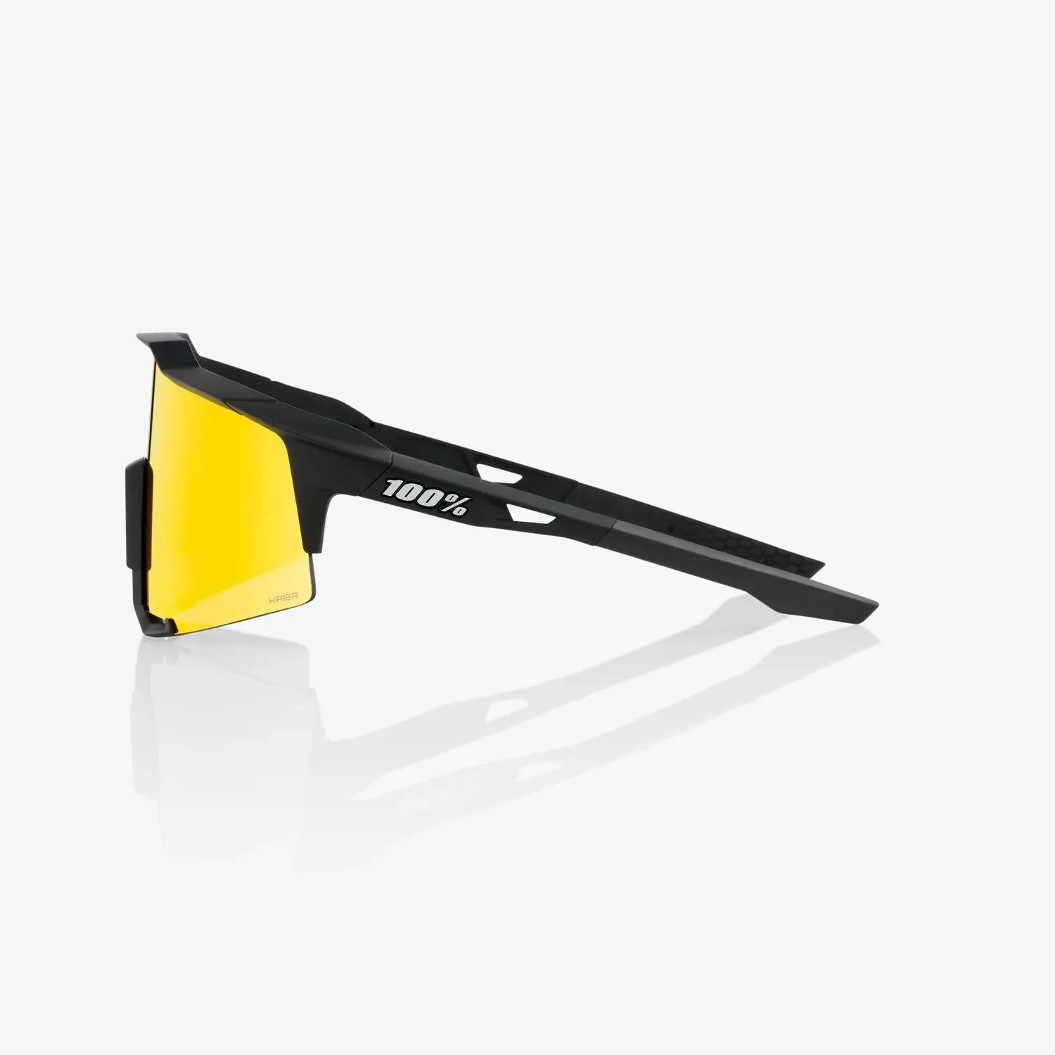 100 Percent Sunglasses - SPEEDCRAFT - Soft Tact Black - HiPER Red Multilayer Mirror Lens