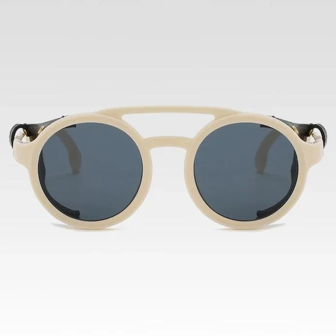 1915 Retro Sunglasses w/ Leather Side Shields