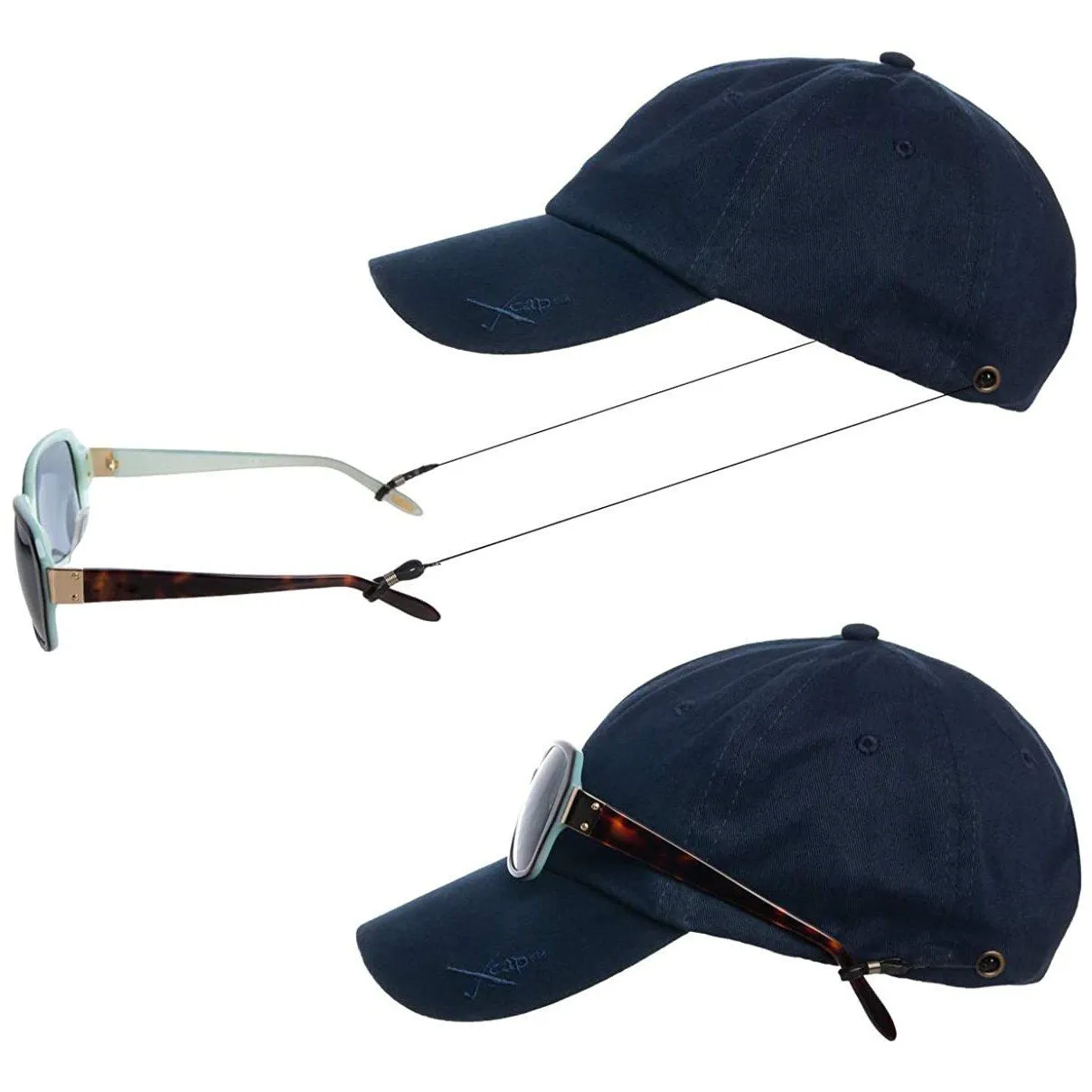 2-Pack: Kombi Xcap Hats with Retractable Sunglass Holder