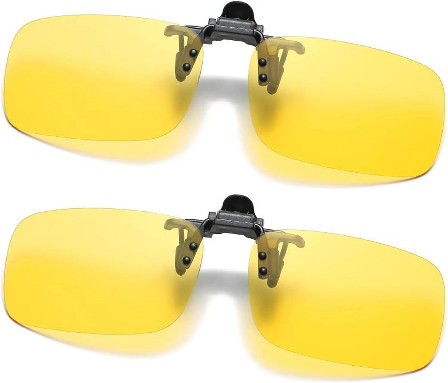 2 Pack Night Vision Clip On Glasses for Driving Polarized Anti Glare