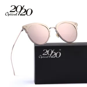 20/20 New Pink Sunglasses Cat Eye Sunglasses Women Glasses Female Sun Glasses Luxury Fashion Women Eyeglasses oculos feminino