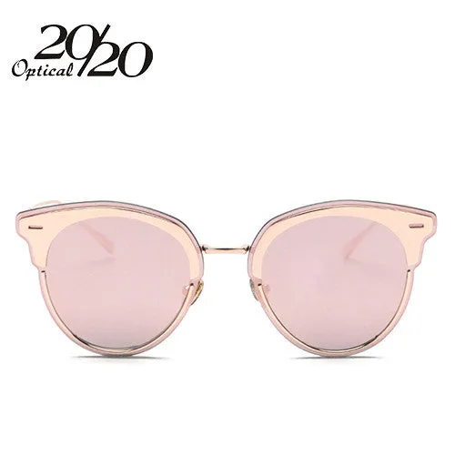 20/20 New Pink Sunglasses Cat Eye Sunglasses Women Glasses Female Sun Glasses Luxury Fashion Women Eyeglasses oculos feminino