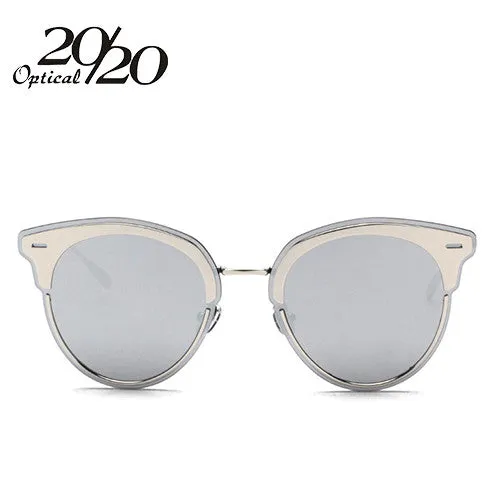 20/20 New Pink Sunglasses Cat Eye Sunglasses Women Glasses Female Sun Glasses Luxury Fashion Women Eyeglasses oculos feminino