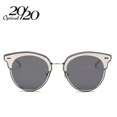 20/20 New Pink Sunglasses Cat Eye Sunglasses Women Glasses Female Sun Glasses Luxury Fashion Women Eyeglasses oculos feminino