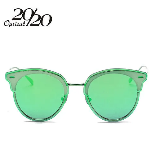 20/20 New Pink Sunglasses Cat Eye Sunglasses Women Glasses Female Sun Glasses Luxury Fashion Women Eyeglasses oculos feminino