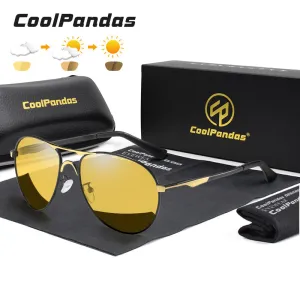 2022 New Trend Intelligent Aviation Photochromic Sunglasses Polarized Men Day Night Vision