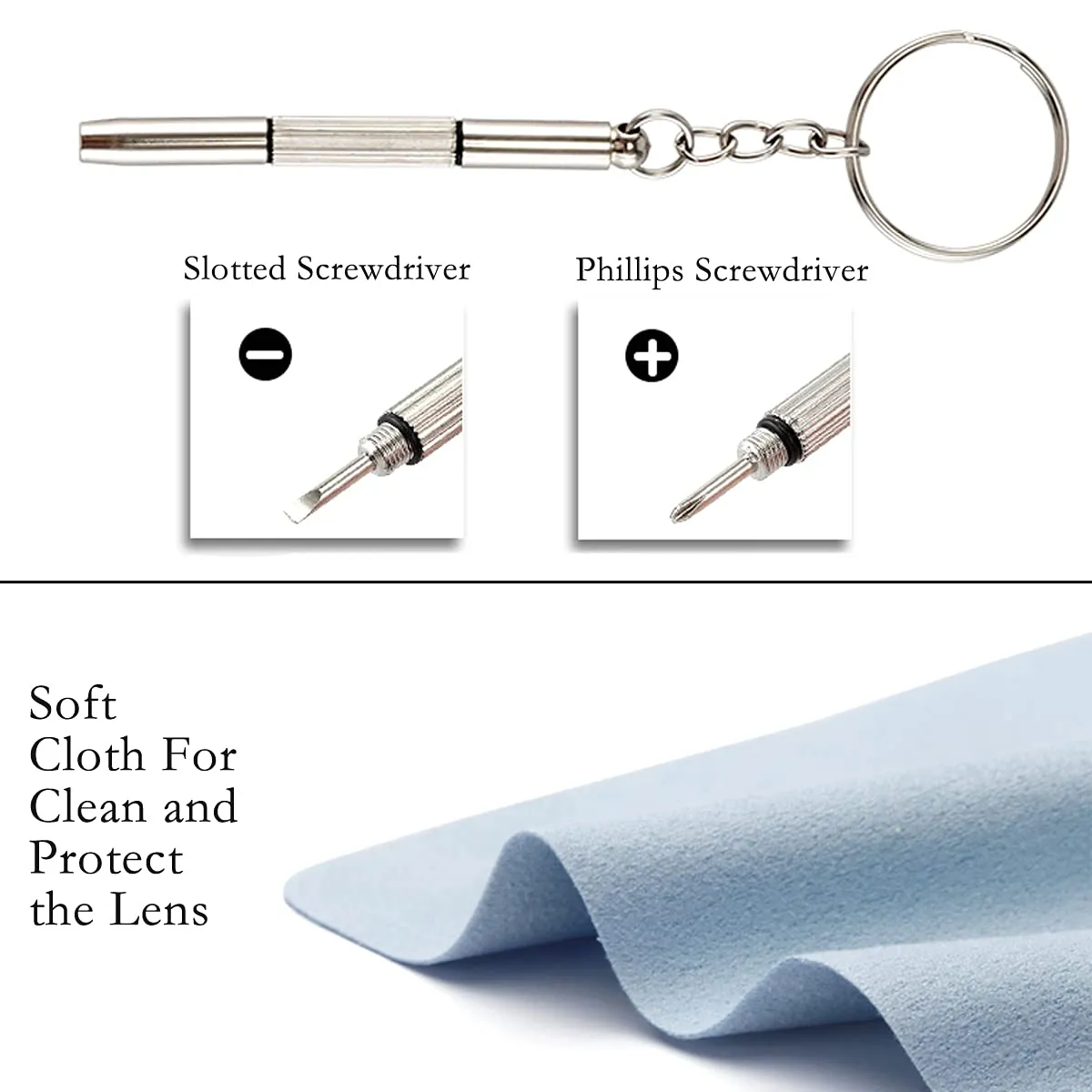 25 Pairs Eye Glasses Nose Pads, Silicone Screw-in Nose Pad Eye Glasses Repair Kit with Screws Screwdriver Tweezers Cleaning Cloth