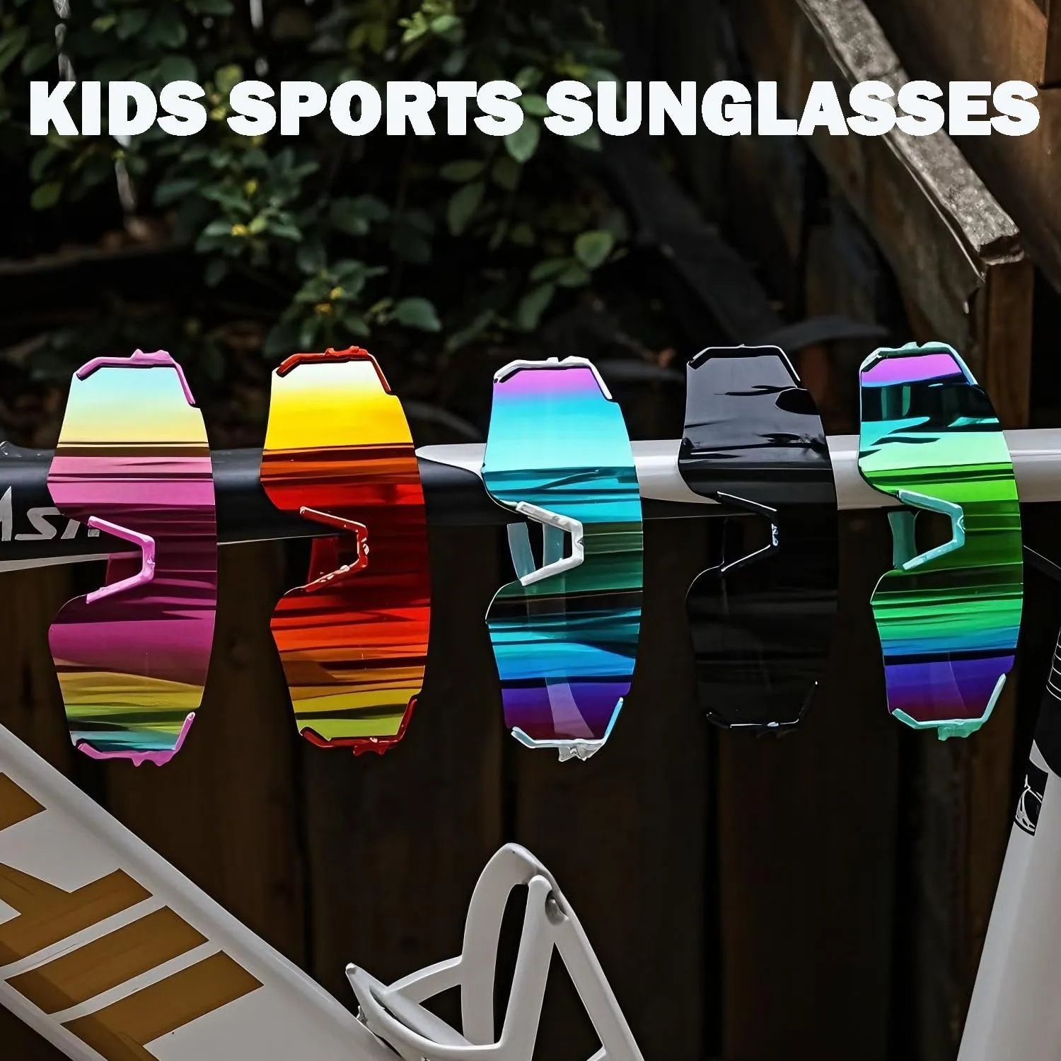 2PACK Kids Youth Baseball Sunglasses,Sports Sunglasses for Boys Girls,cycling Running Golf glasses