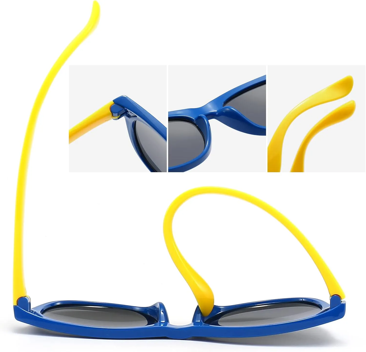 3 Pack kids sunglasses for Boys Girls Kids Polarized Sunglasses