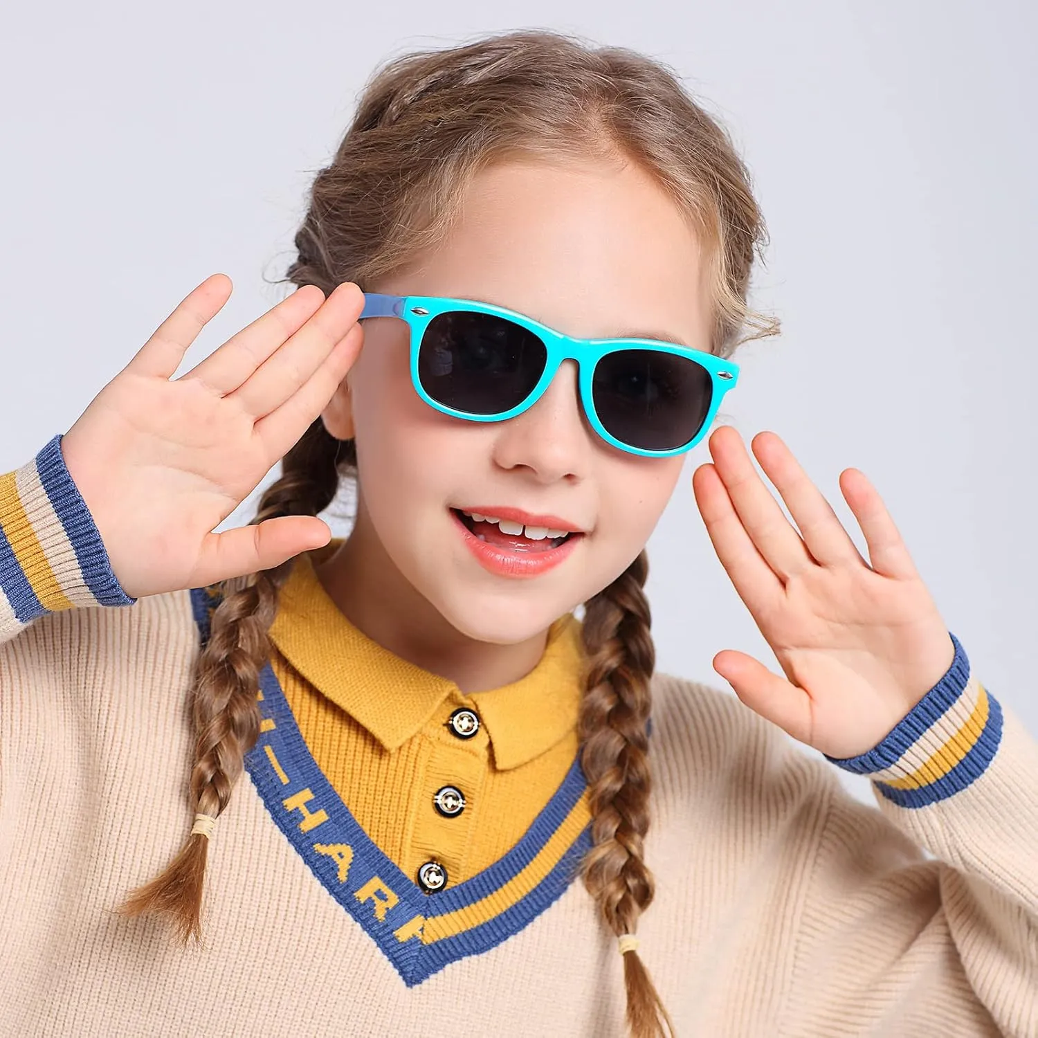 3 Pack kids sunglasses for Boys Girls Kids Polarized Sunglasses