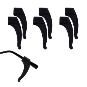 3 Pairs Anti-Slip Ear Hook Grip Glasses Accessories Ear Hook Eyeglass Temple Tip for Sunglasses and Glasses (Black) Black
