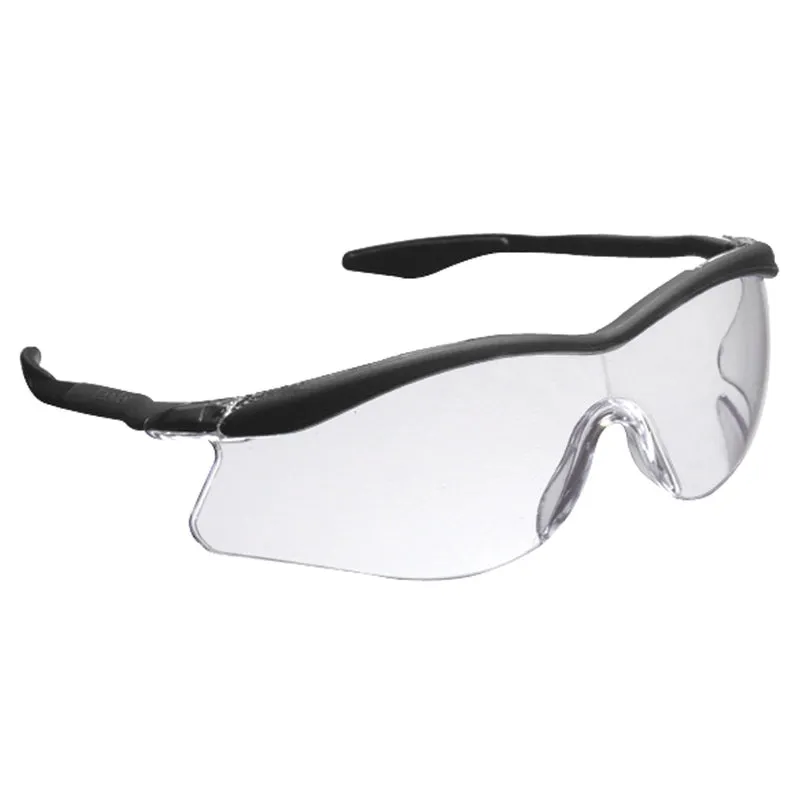 3M  Impact-Resistant Safety Glasses  Clear Lens Black Frame 1 pc.