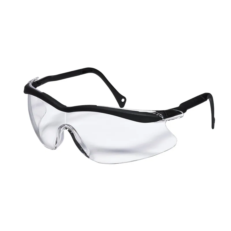 3M  Impact-Resistant Safety Glasses  Clear Lens Black Frame 1 pc.