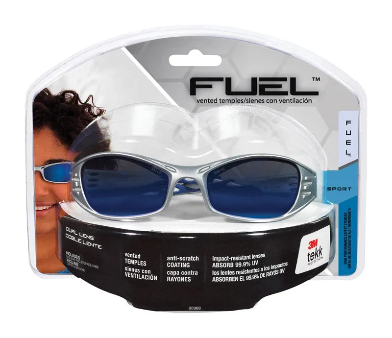 3M  Safety Glasses  Blue Lens Silver Frame 1 pc.