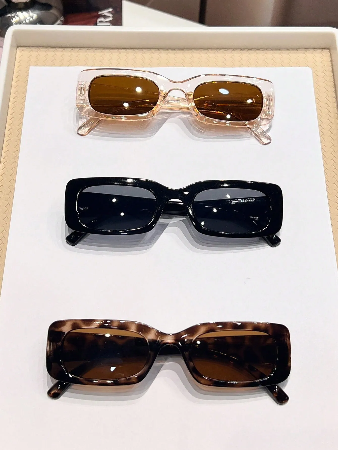 3pcs Trendy Y2K Square Cute Daily Fashion Eyeglasses For Men & Women