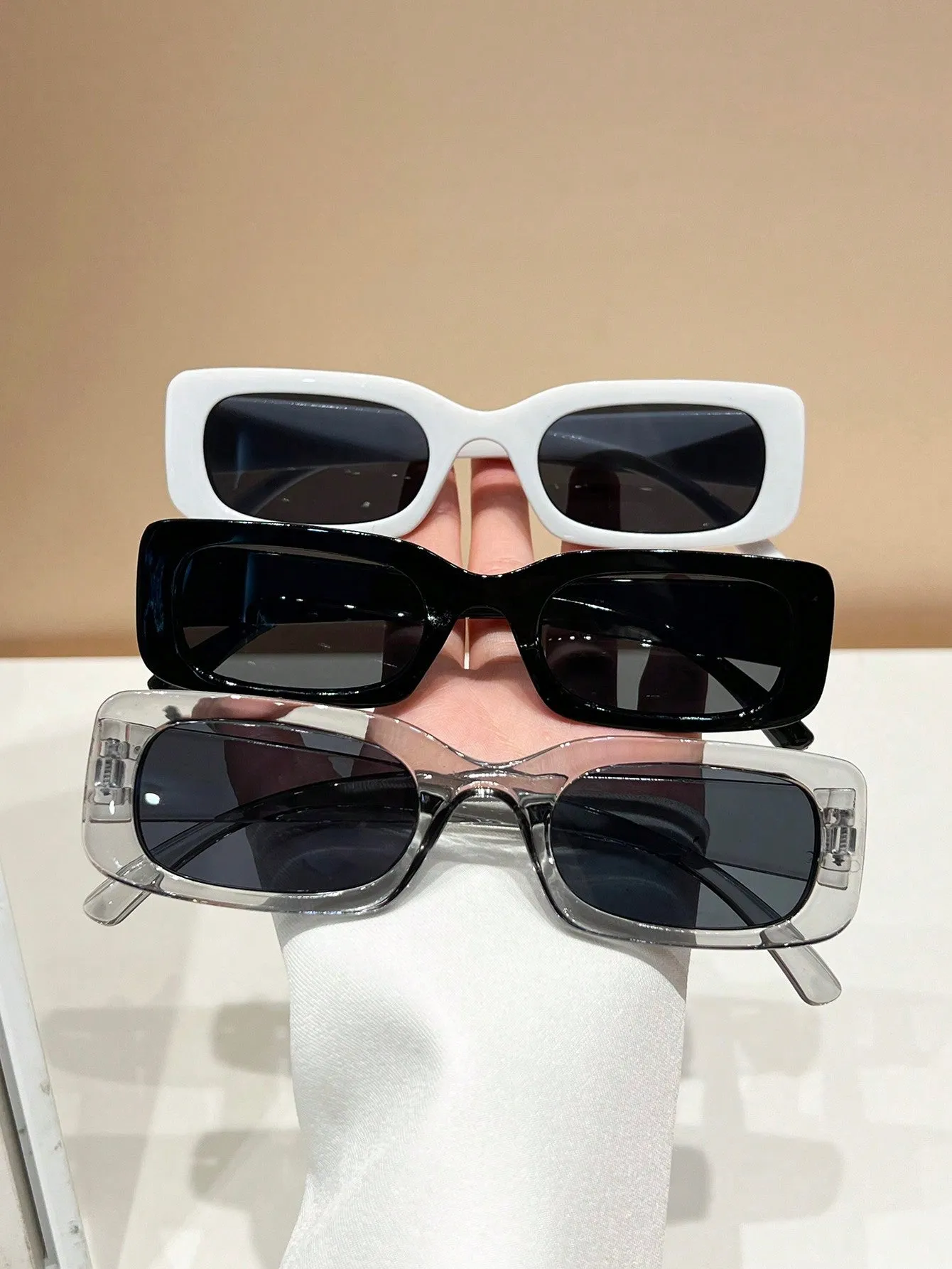 3pcs Trendy Y2K Square Cute Daily Fashion Eyeglasses For Men & Women