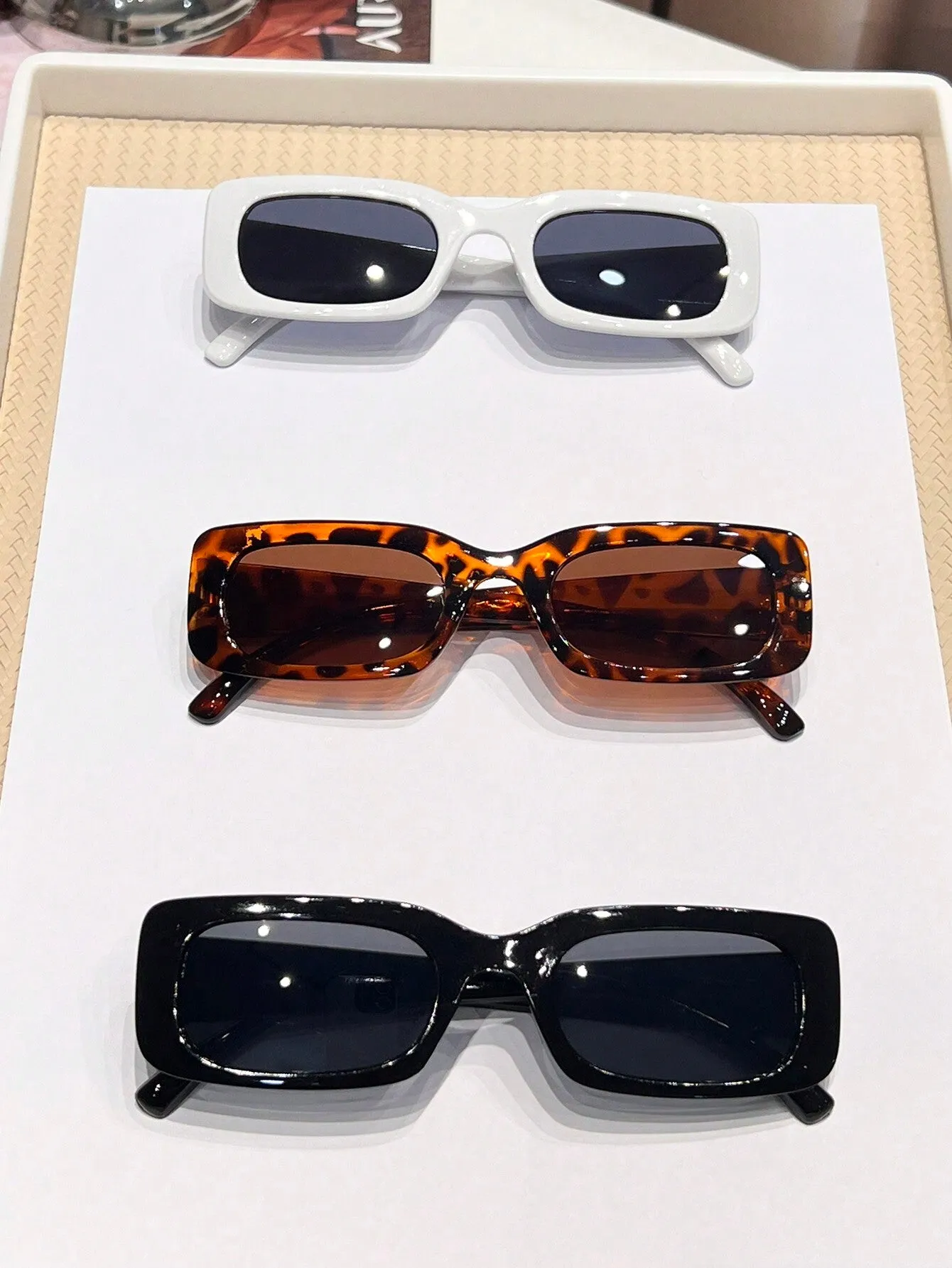 3pcs Trendy Y2K Square Cute Daily Fashion Eyeglasses For Men & Women