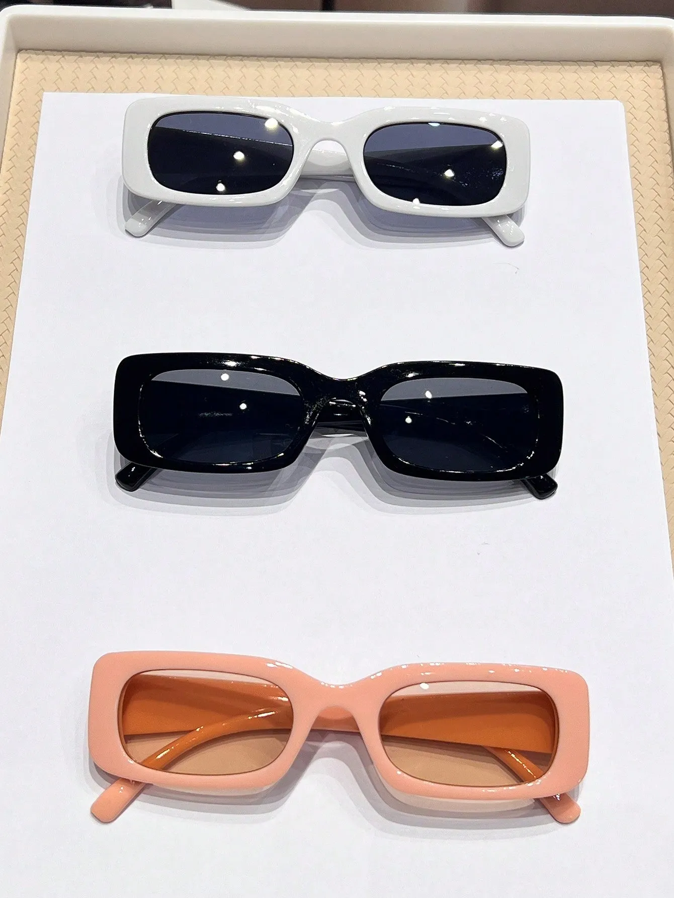 3pcs Trendy Y2K Square Cute Daily Fashion Eyeglasses For Men & Women