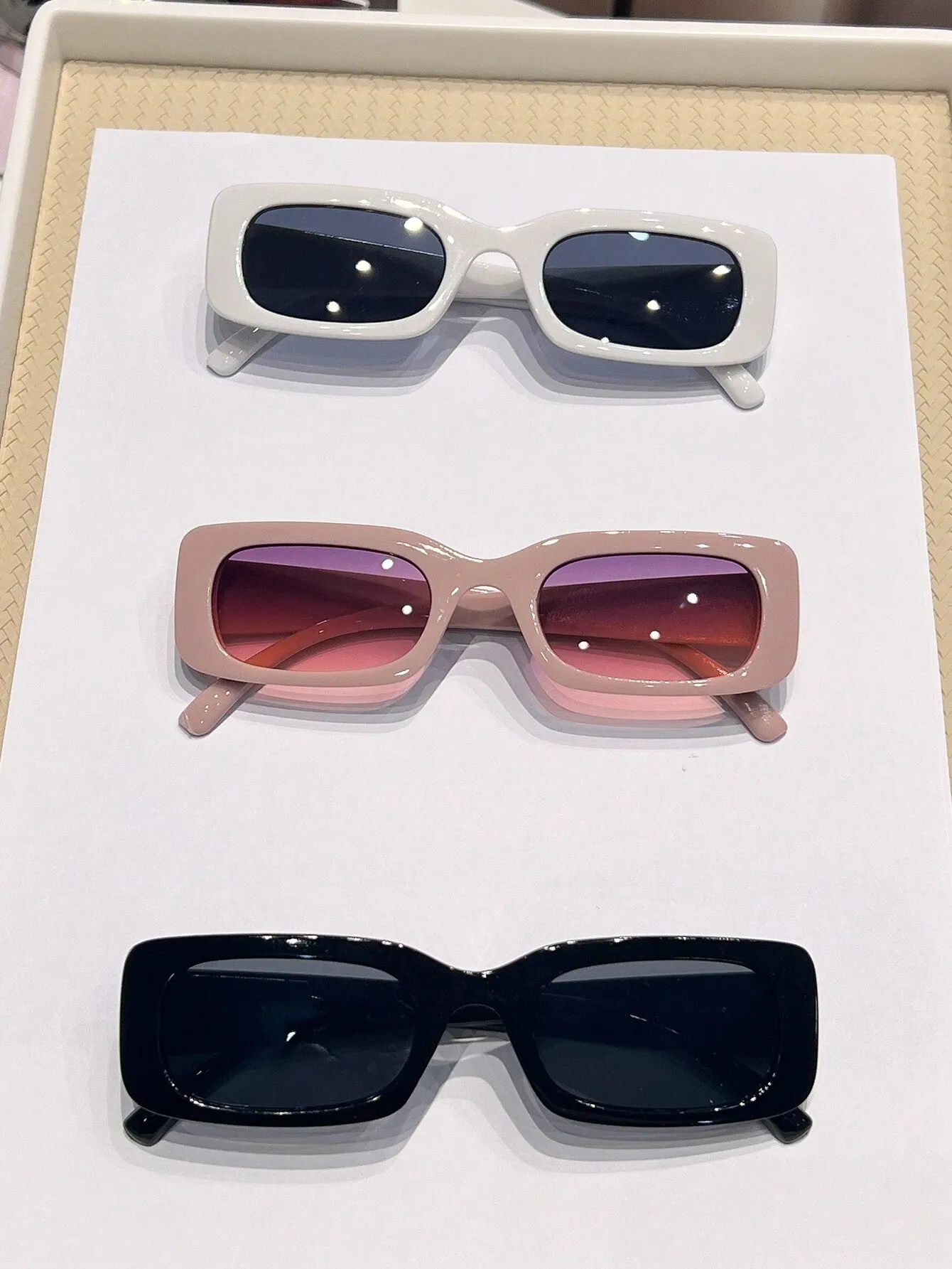 3pcs Trendy Y2K Square Cute Daily Fashion Eyeglasses For Men & Women