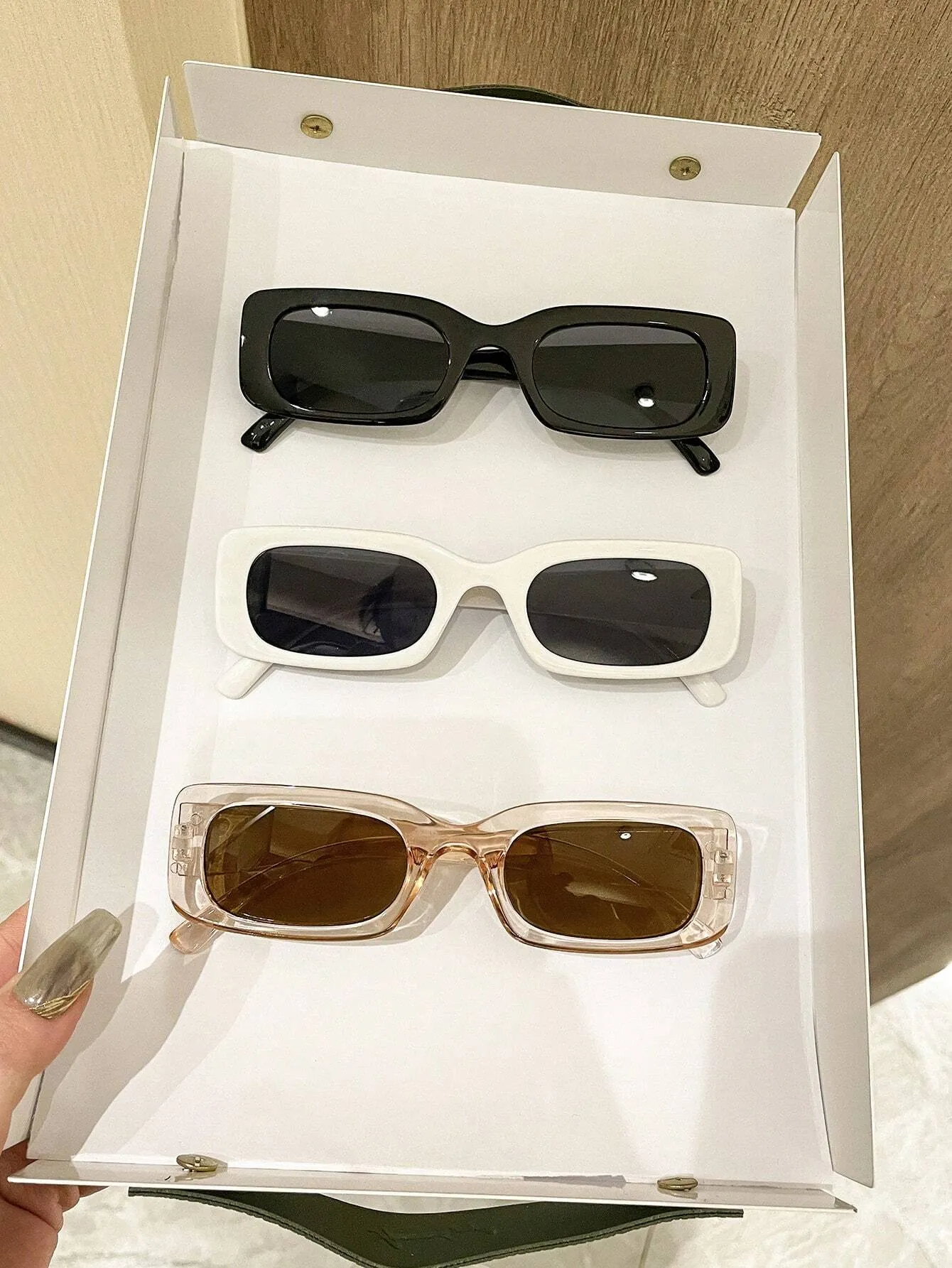 3pcs Trendy Y2K Square Cute Daily Fashion Eyeglasses For Men & Women