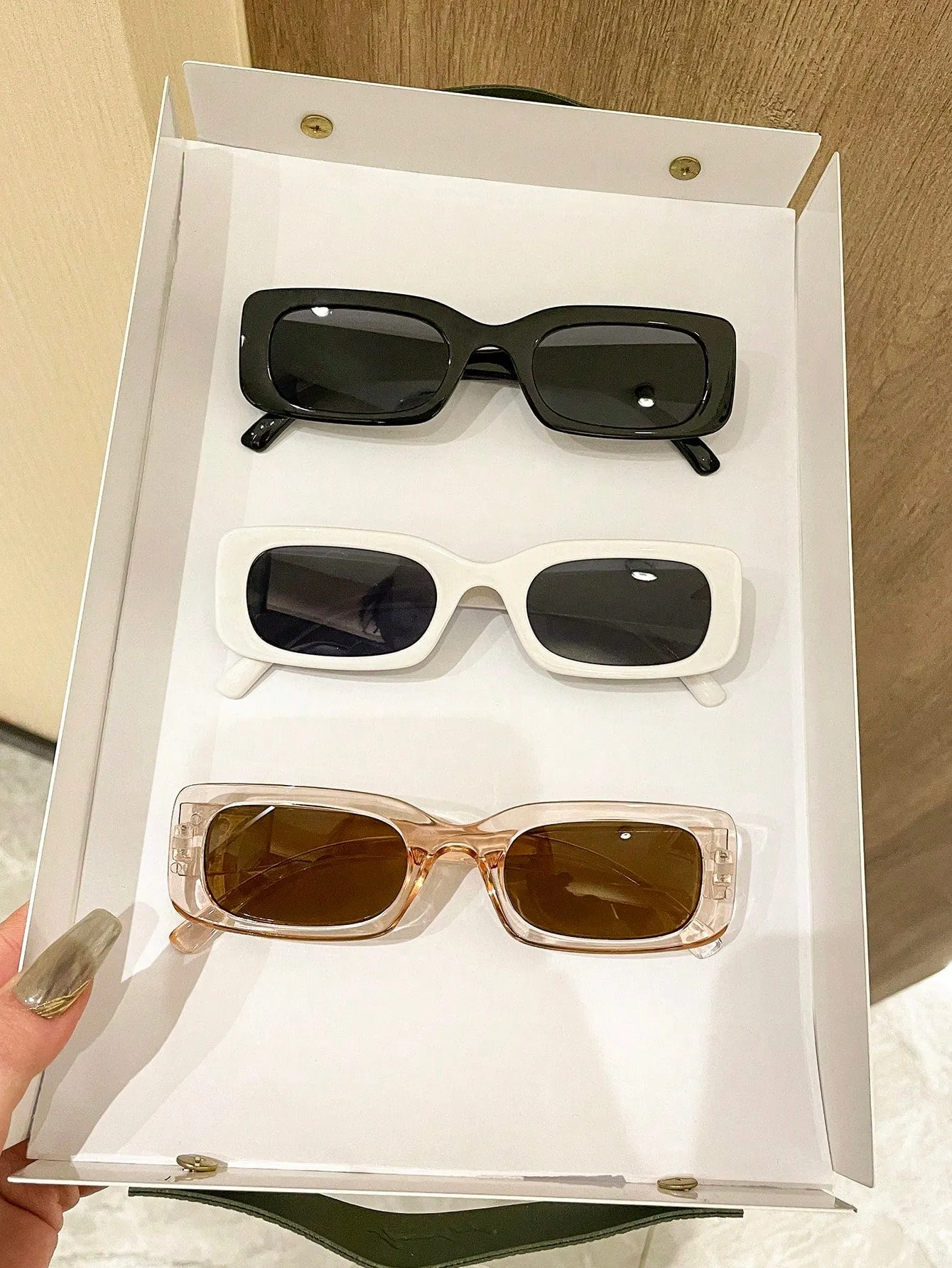 3pcs Trendy Y2K Square Cute Daily Fashion Eyeglasses For Men & Women
