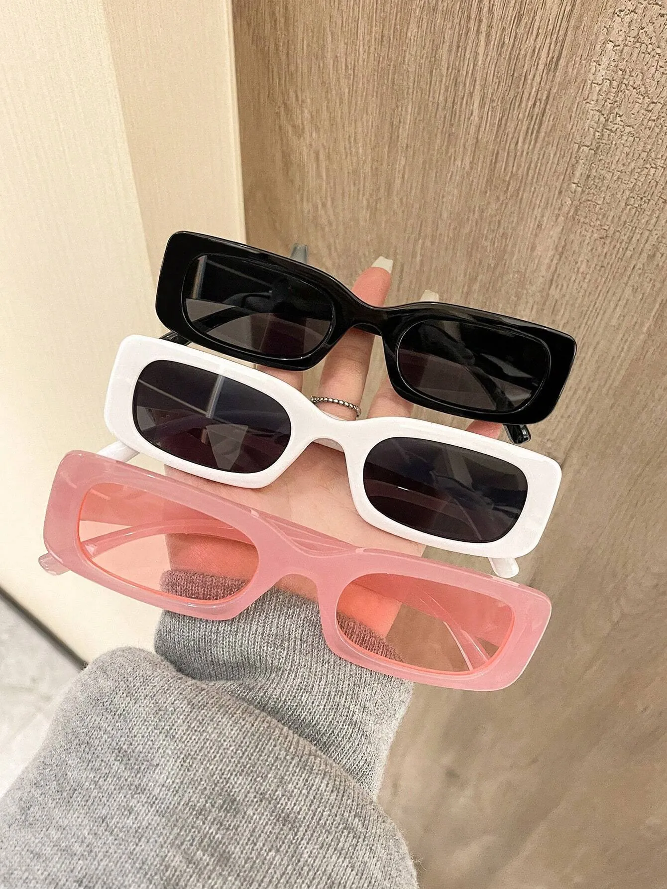 3pcs Trendy Y2K Square Cute Daily Fashion Eyeglasses For Men & Women