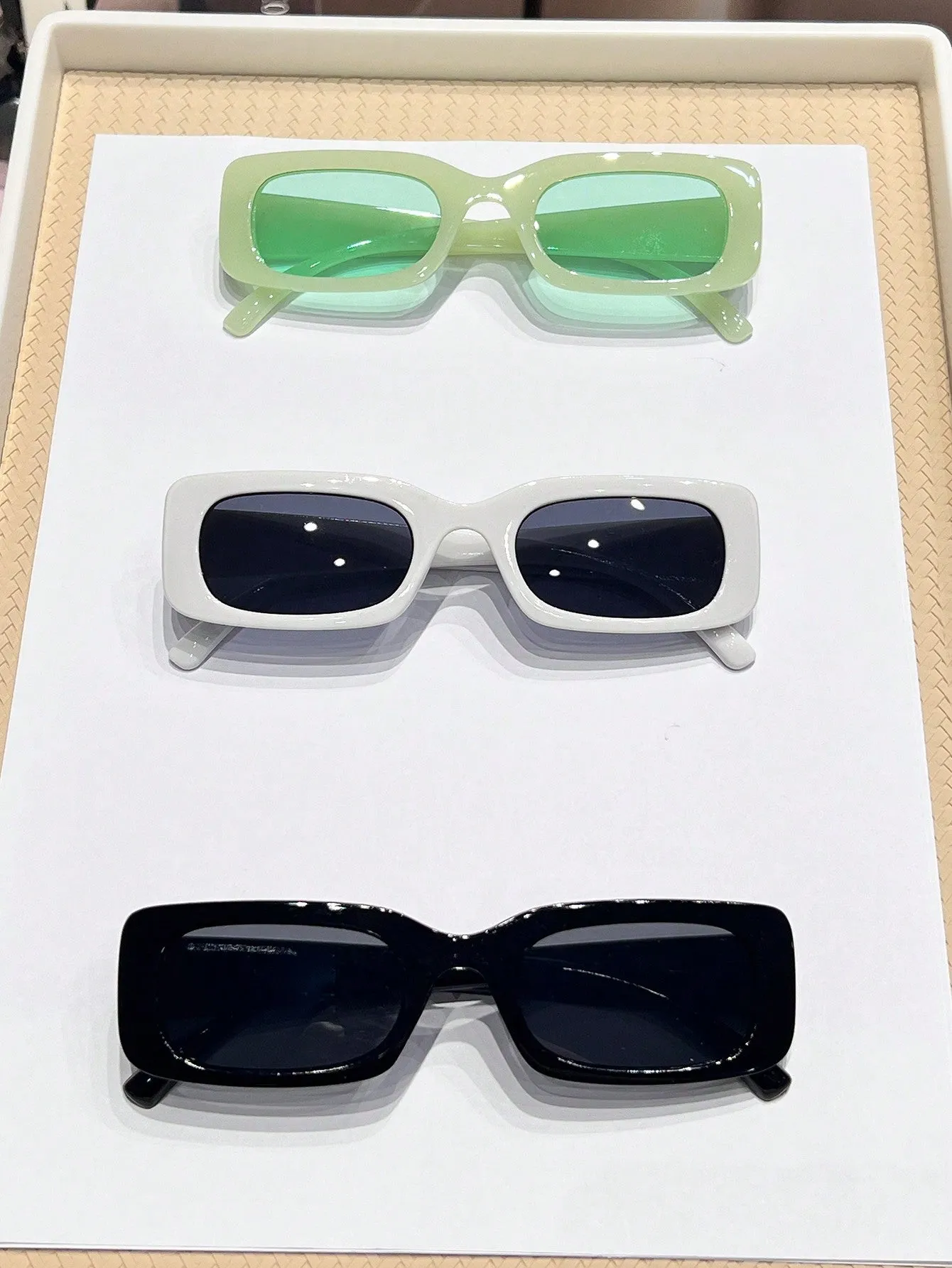 3pcs Trendy Y2K Square Cute Daily Fashion Eyeglasses For Men & Women