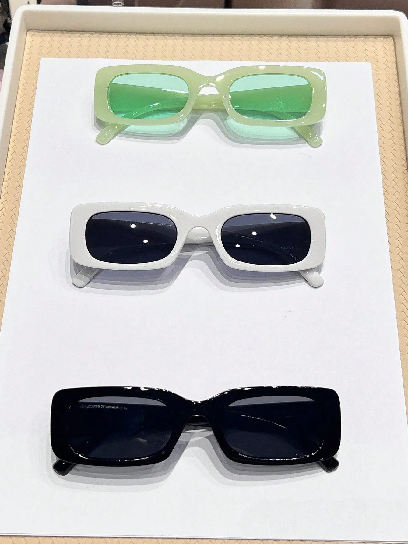 3pcs Trendy Y2K Square Cute Daily Fashion Eyeglasses For Men & Women