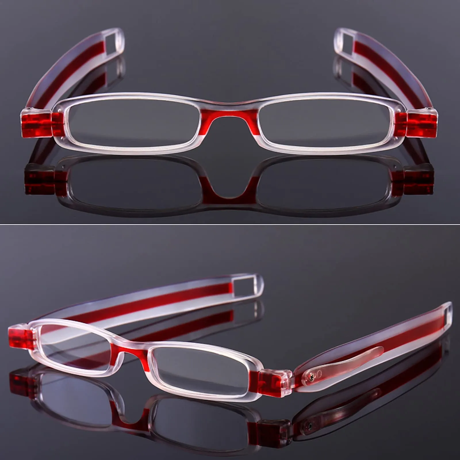 4 Pack Reading Glasses Readers for Men and Women 360° Rotating Portable Scratch Proof Folding Mini Lightweight Eyeglasses 4 Pairs Mixed Colors 2.5 x