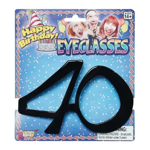 40th Birthday Glasses Joke Present