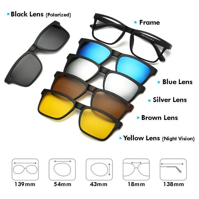 5-in-1 Swappable Sunglasses