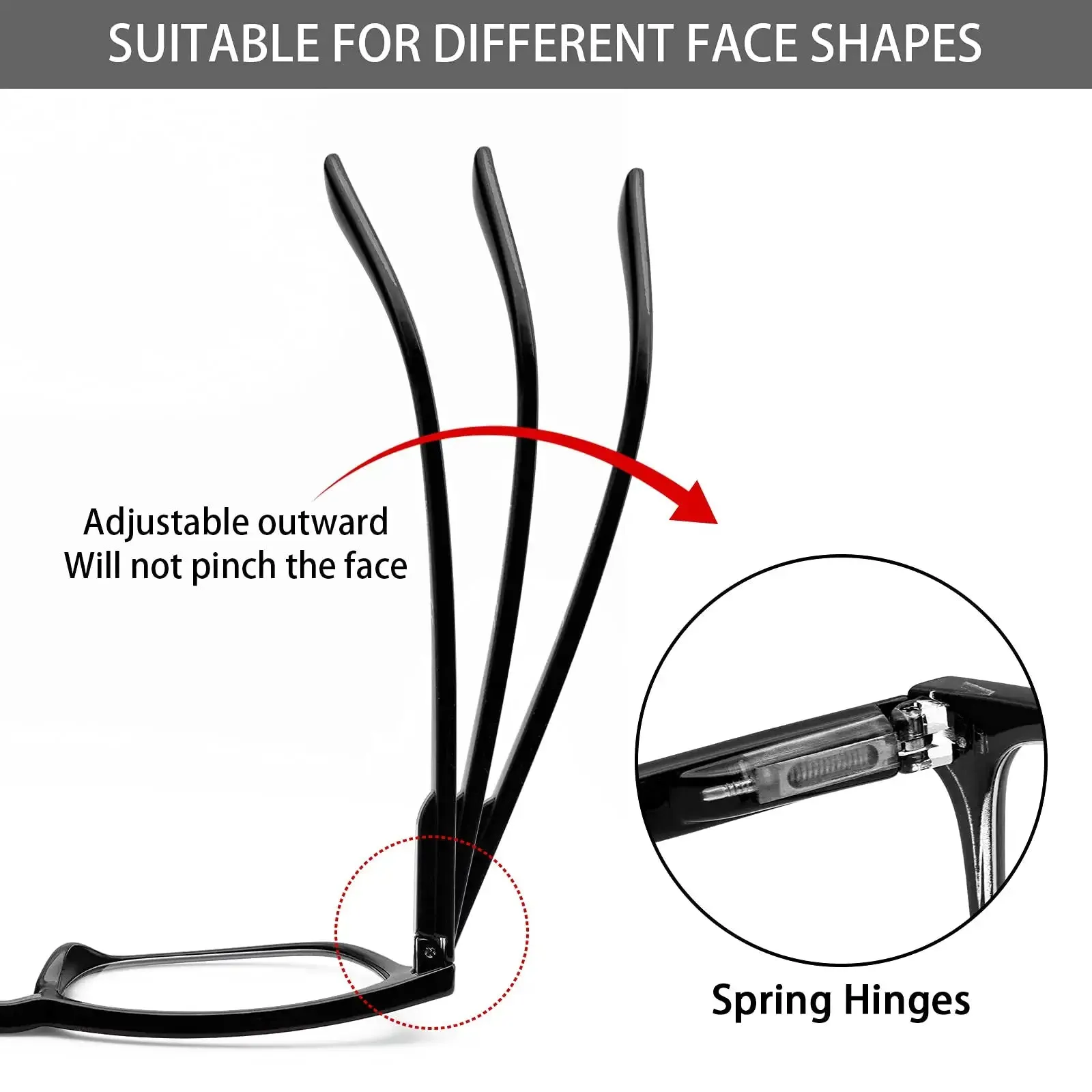 5 Pack Blue Light Blocking Reading Glasses,Spring Hinge Computer Readers for Women Men,Anti UV Ray Filter Nerd Eyeglasses Mix 1.75 x