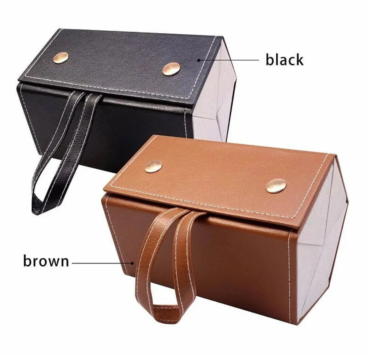 5 Slot Foldable Multiple PU Leather Sunglasses/Eyeglasses Travel Organizer Case, Multiple Eyeglasses Display Storage Box Box for Men Womeno
