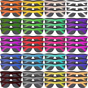 54-Piece Kids Sunglasses Party Favors, 18 Color Neon Retro Cat Eye Sunglasses with UV400 Protection, Perfect for Summer Beach Birthday Graduation Party, Goody Bag Favors, Classroom Prize