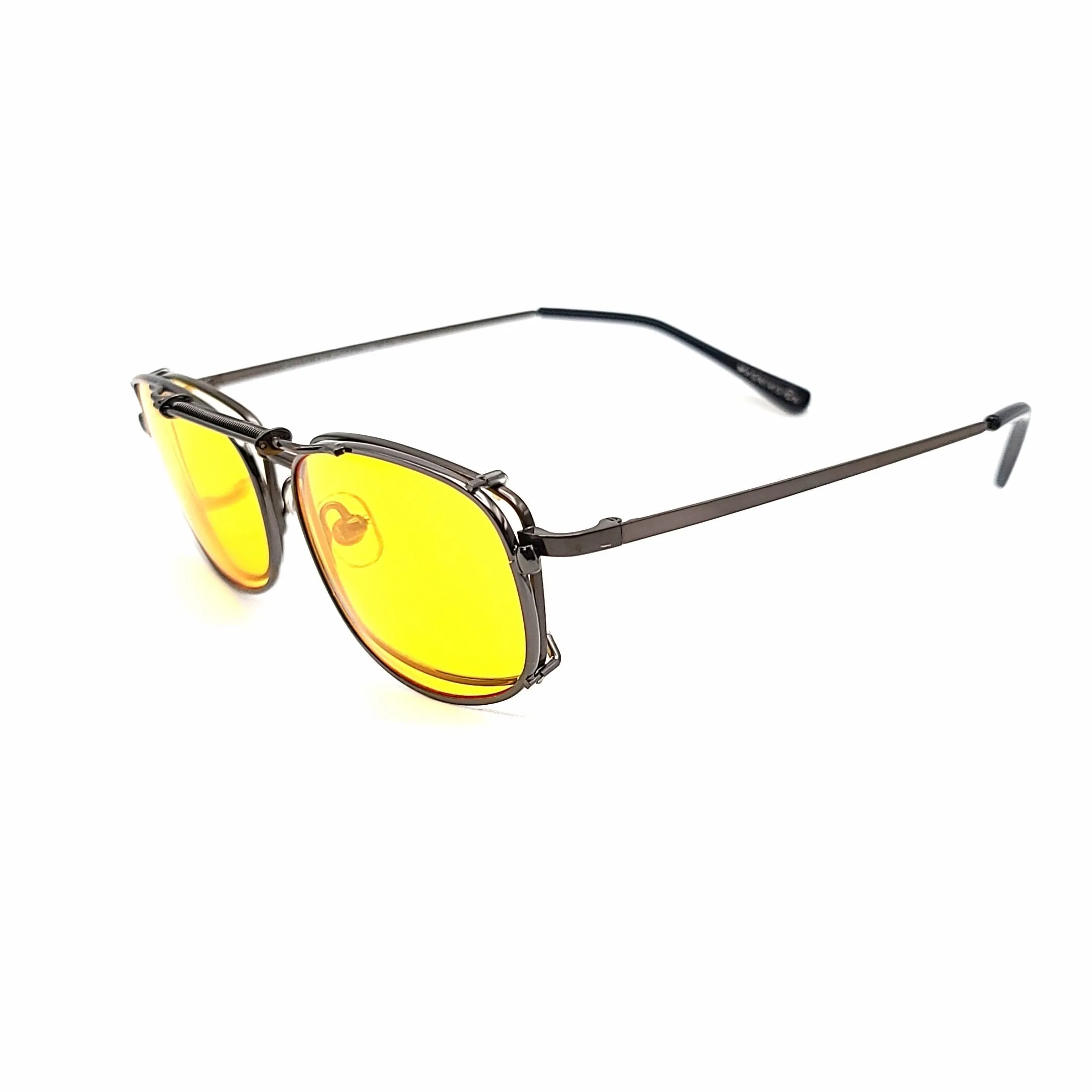 58mm Yellow Lens Night Driving Clip on Sunglasses