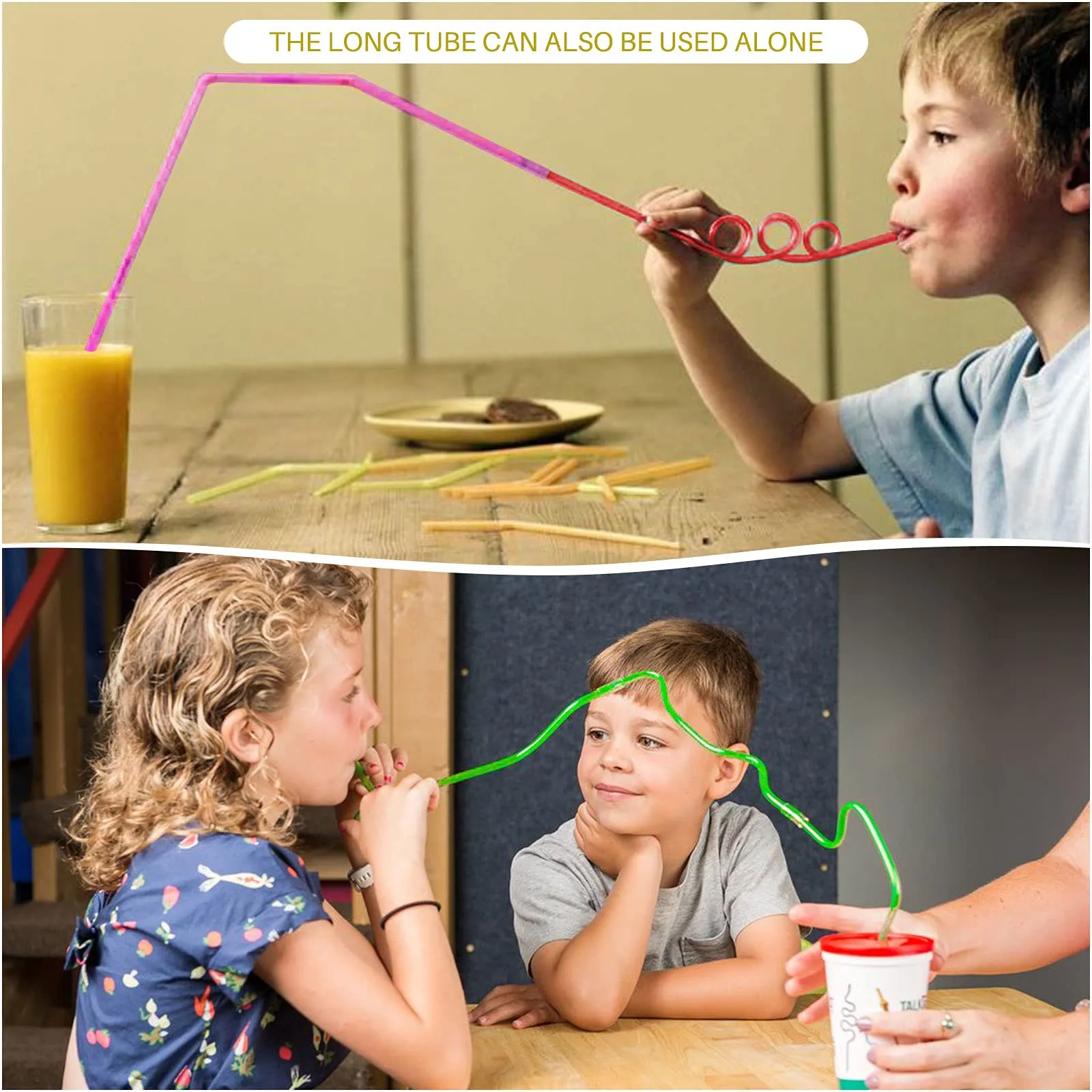 8 Pcs Silly Straw Glasses, Reusable Flexible Drinking Straw Glasses, for Birthdays, Bridal Showers, Party Supplies, Favors, Game Ideas(8 Colors) Multicolour