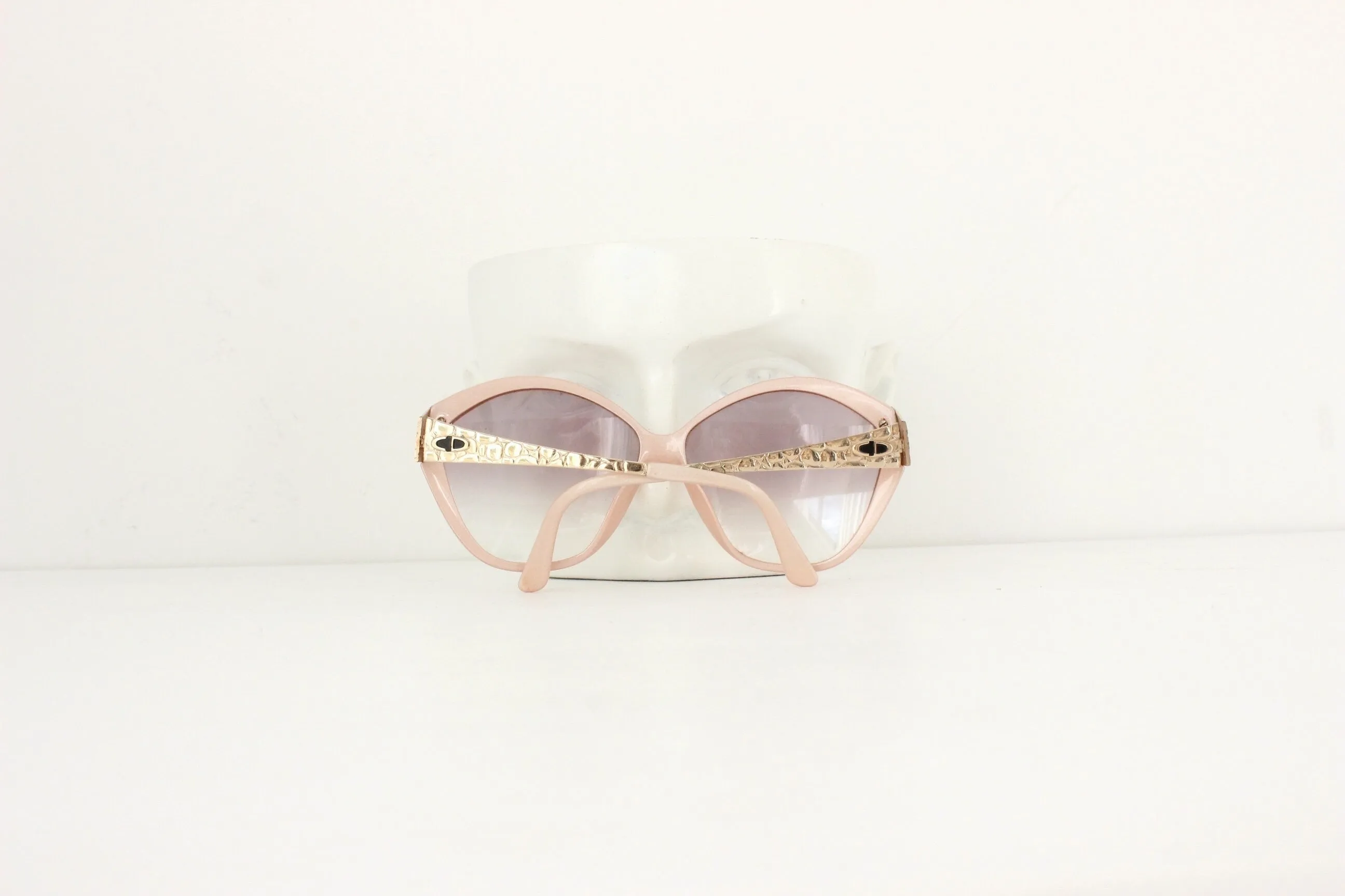 80s CHRISTIAN DIOR Pearlescent Pink Oversized Sunglasses