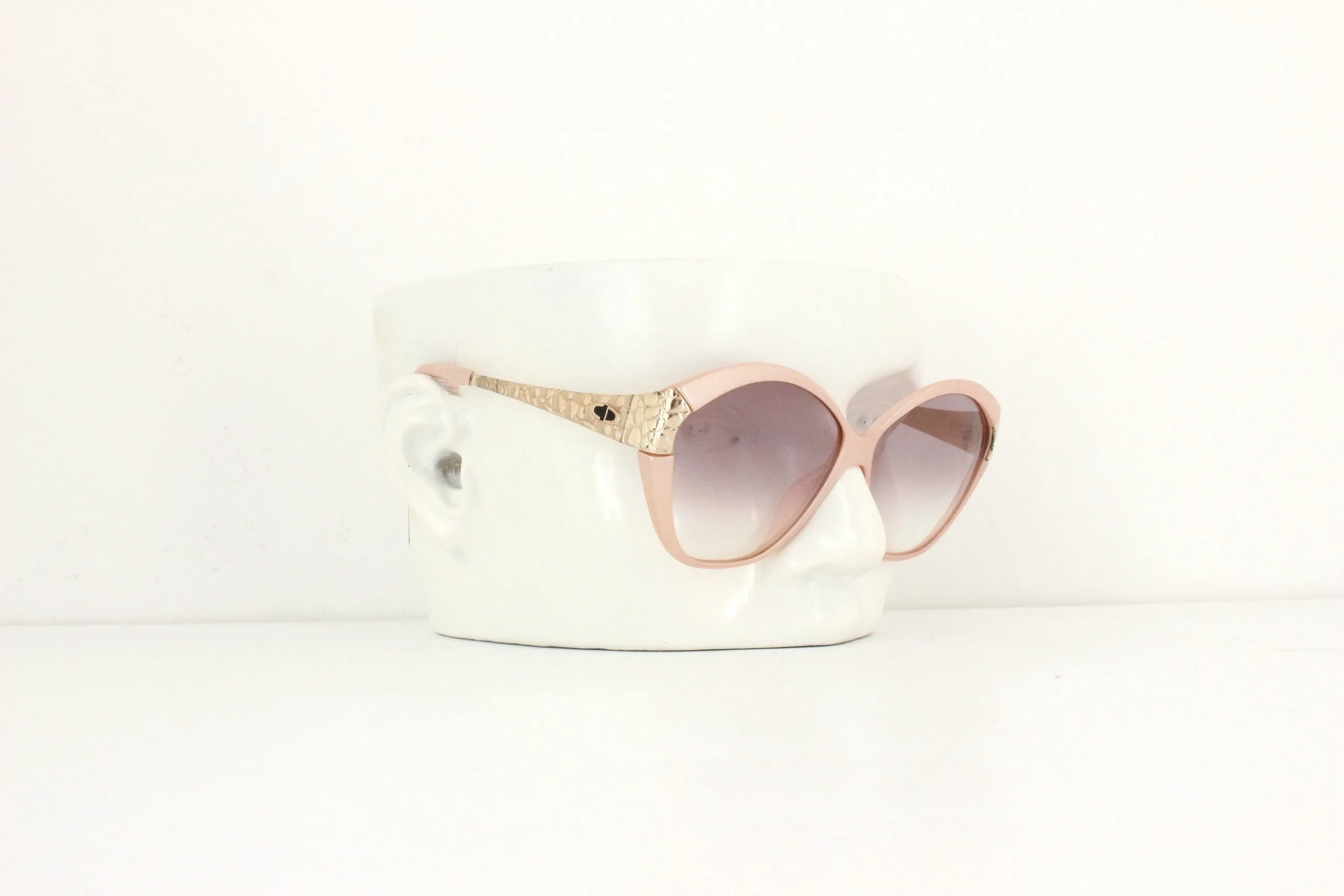 80s CHRISTIAN DIOR Pearlescent Pink Oversized Sunglasses