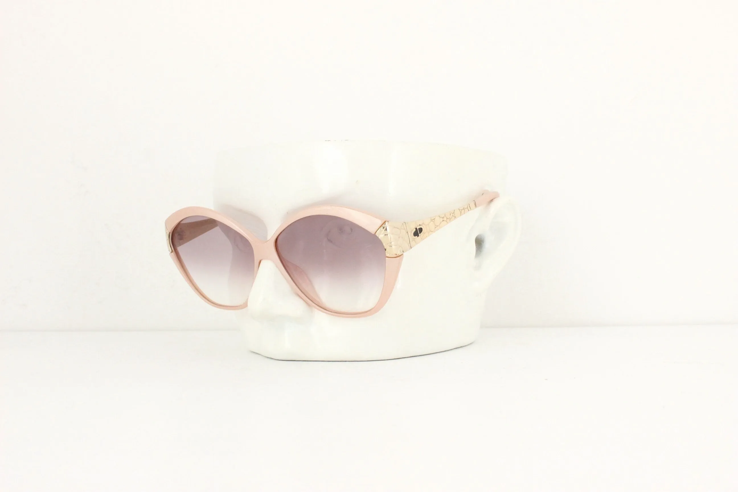 80s CHRISTIAN DIOR Pearlescent Pink Oversized Sunglasses