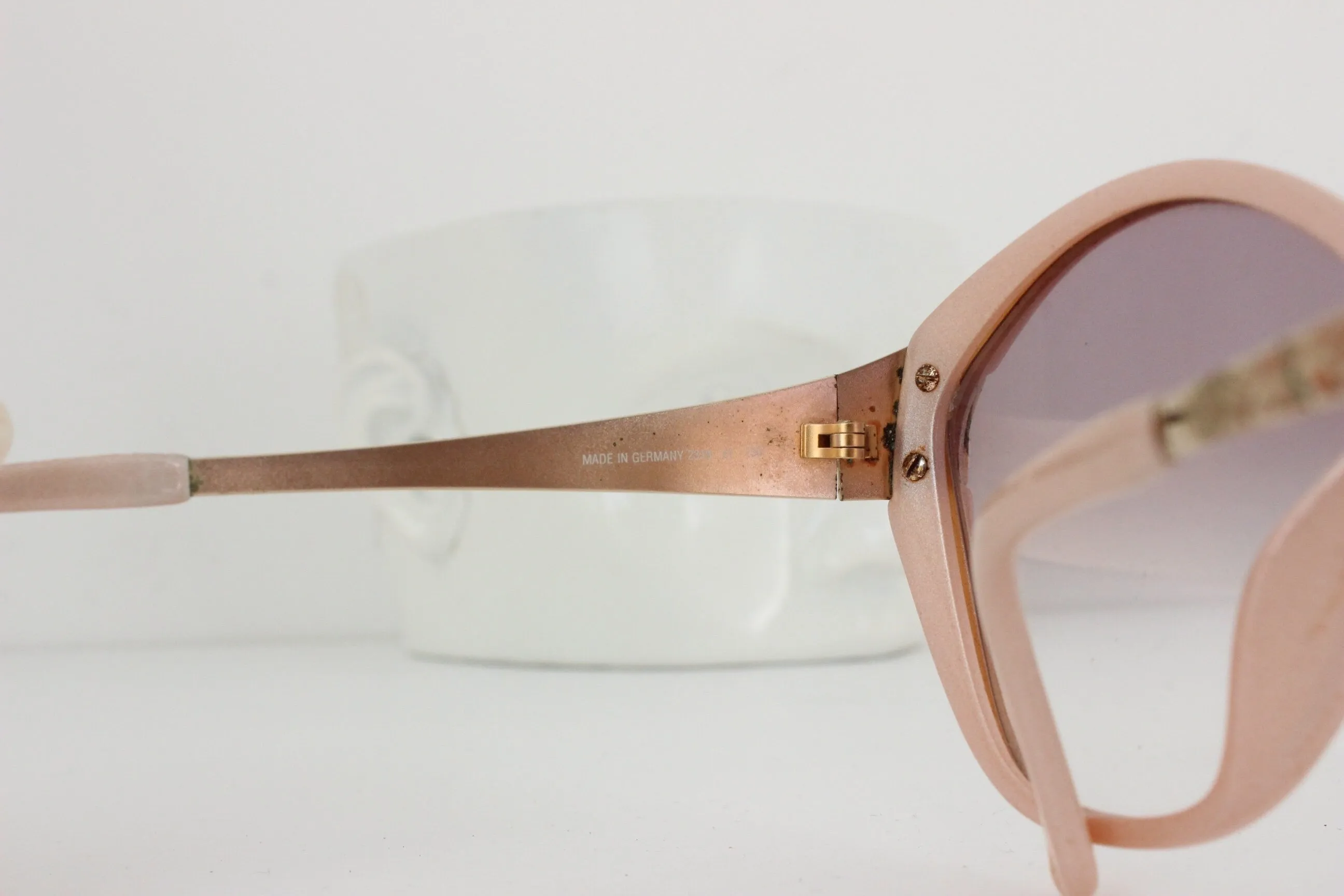 80s CHRISTIAN DIOR Pearlescent Pink Oversized Sunglasses