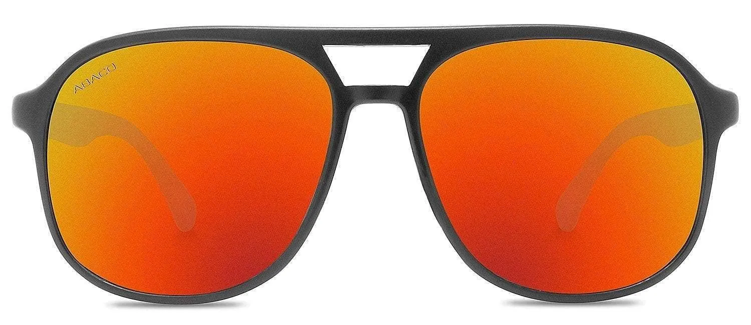 Abaco Men's Pitbull Matte Black/Fire Mirror Polarized Sunglasses