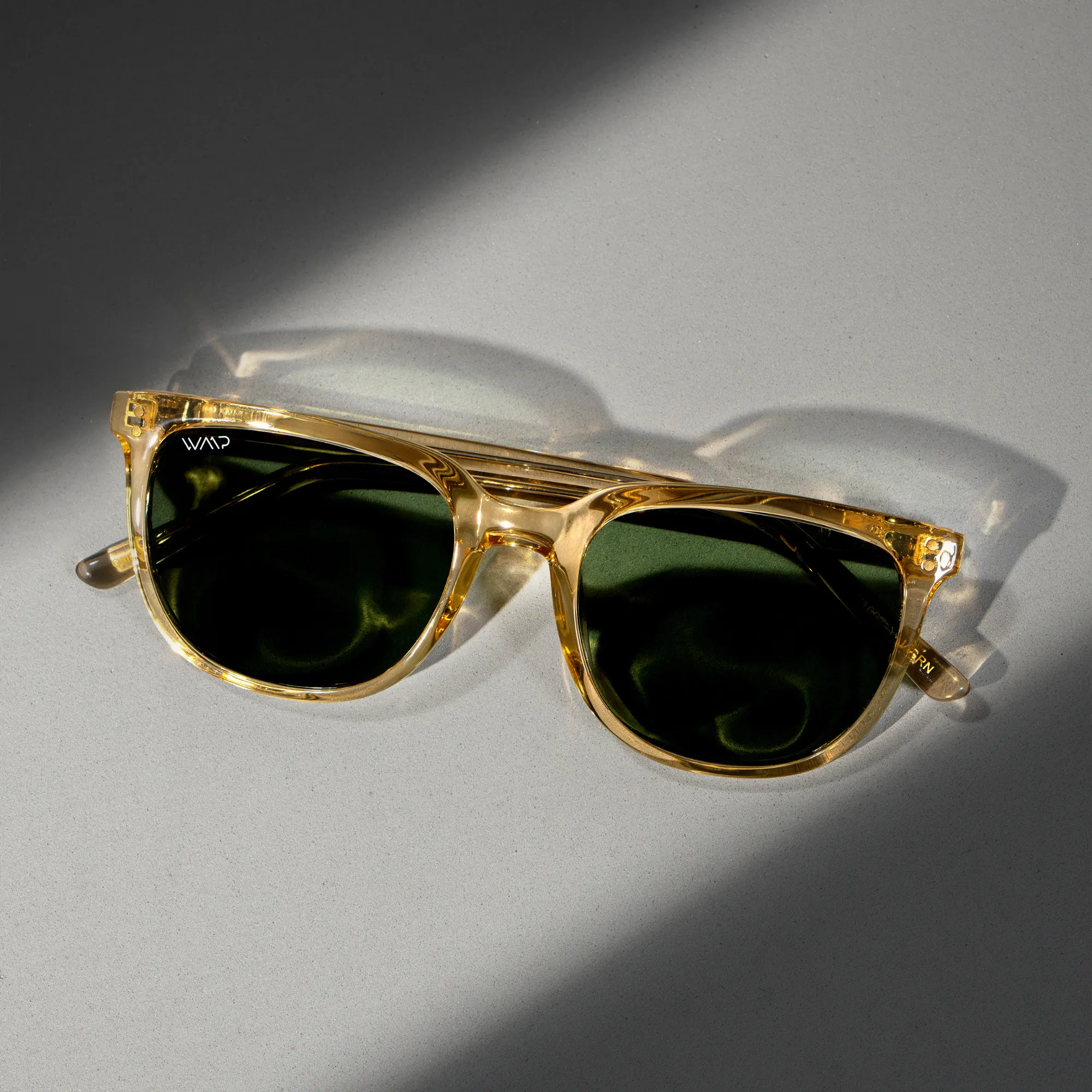 ABNER Unisex Polarized Sunglasses in Champagne Crystal by WMP Eyewear