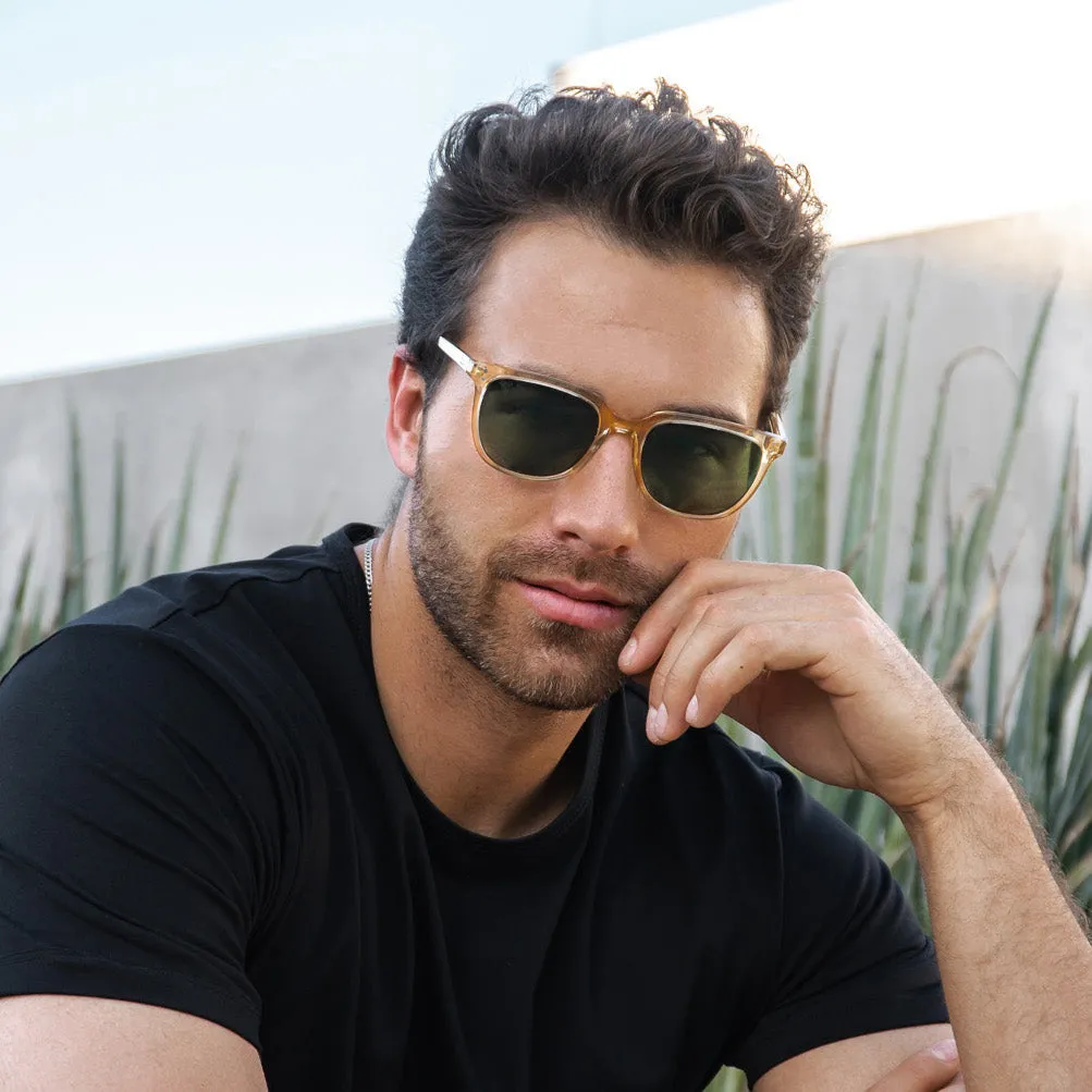 ABNER Unisex Polarized Sunglasses in Champagne Crystal by WMP Eyewear