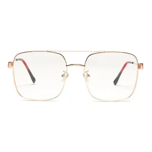 ABRAHAM (Size 54) UV-Protected Mens Vintage Oversized-Square 70s Eyeglasses